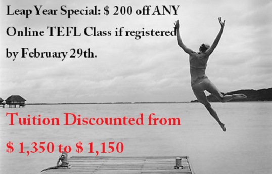 online tefl class discount