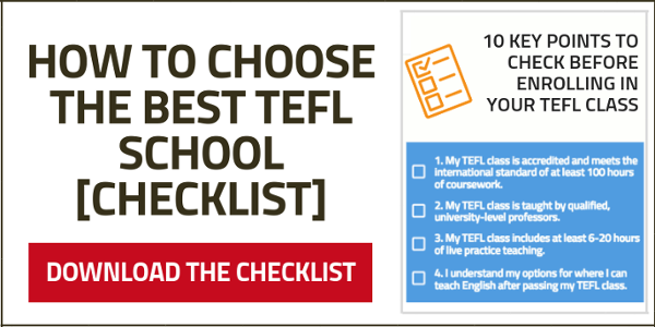 Download your free checklist to help you choose the best TEFL course
