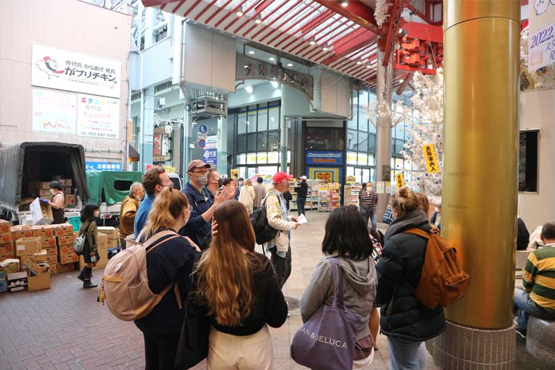 Japan TEFL course students exploring a market in Nagoya