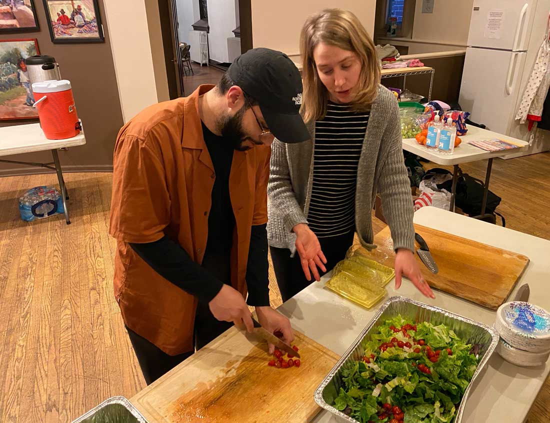 ITA preps meals during Dignity Dinner