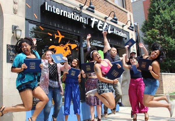 Chicago TEFL course graduates with their TEFL certification