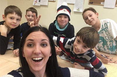 ITA alumna during her Prague TEFL Course